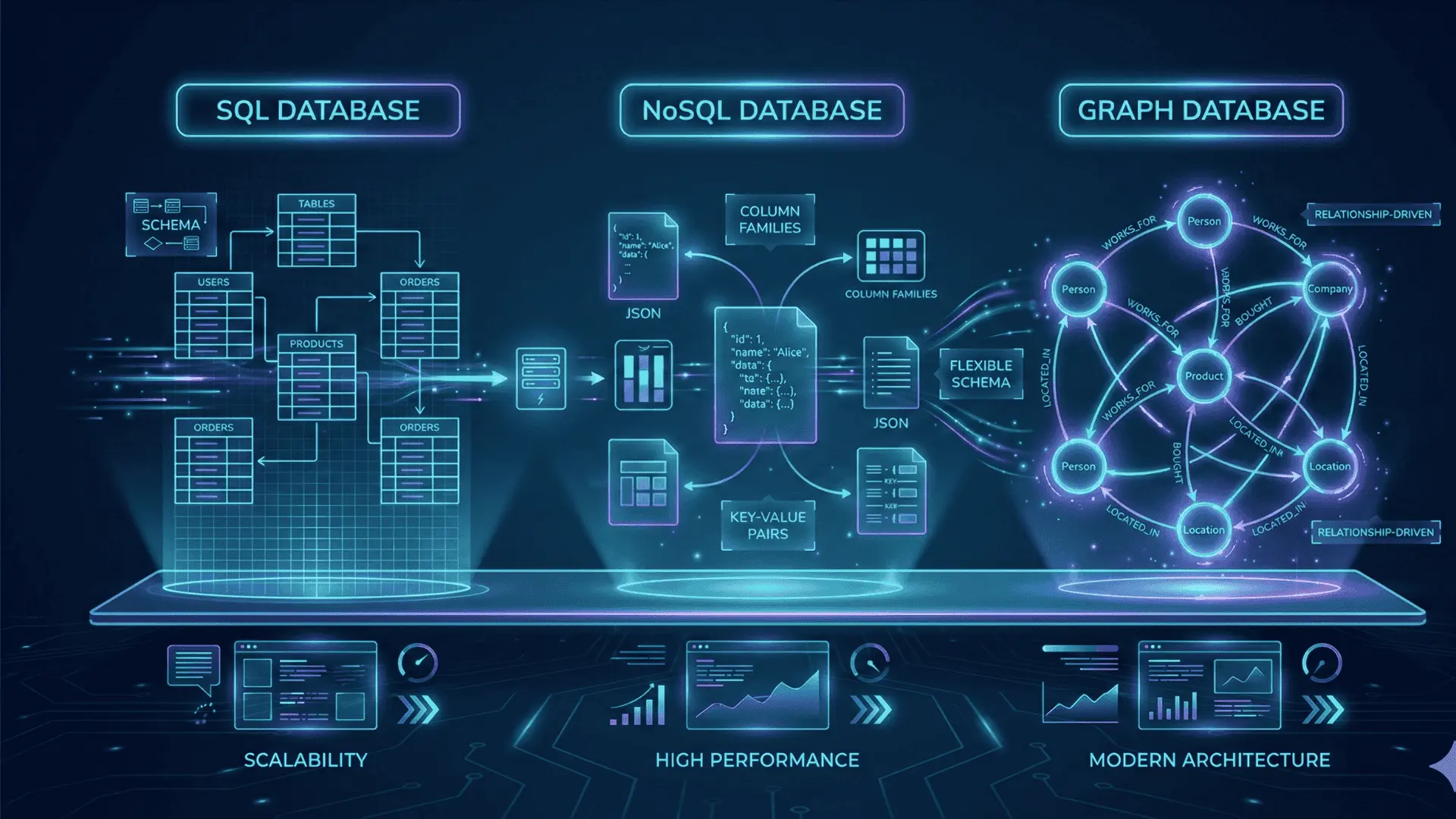 SQL vs NoSQL vs Graph Databases: A Simple Comparison