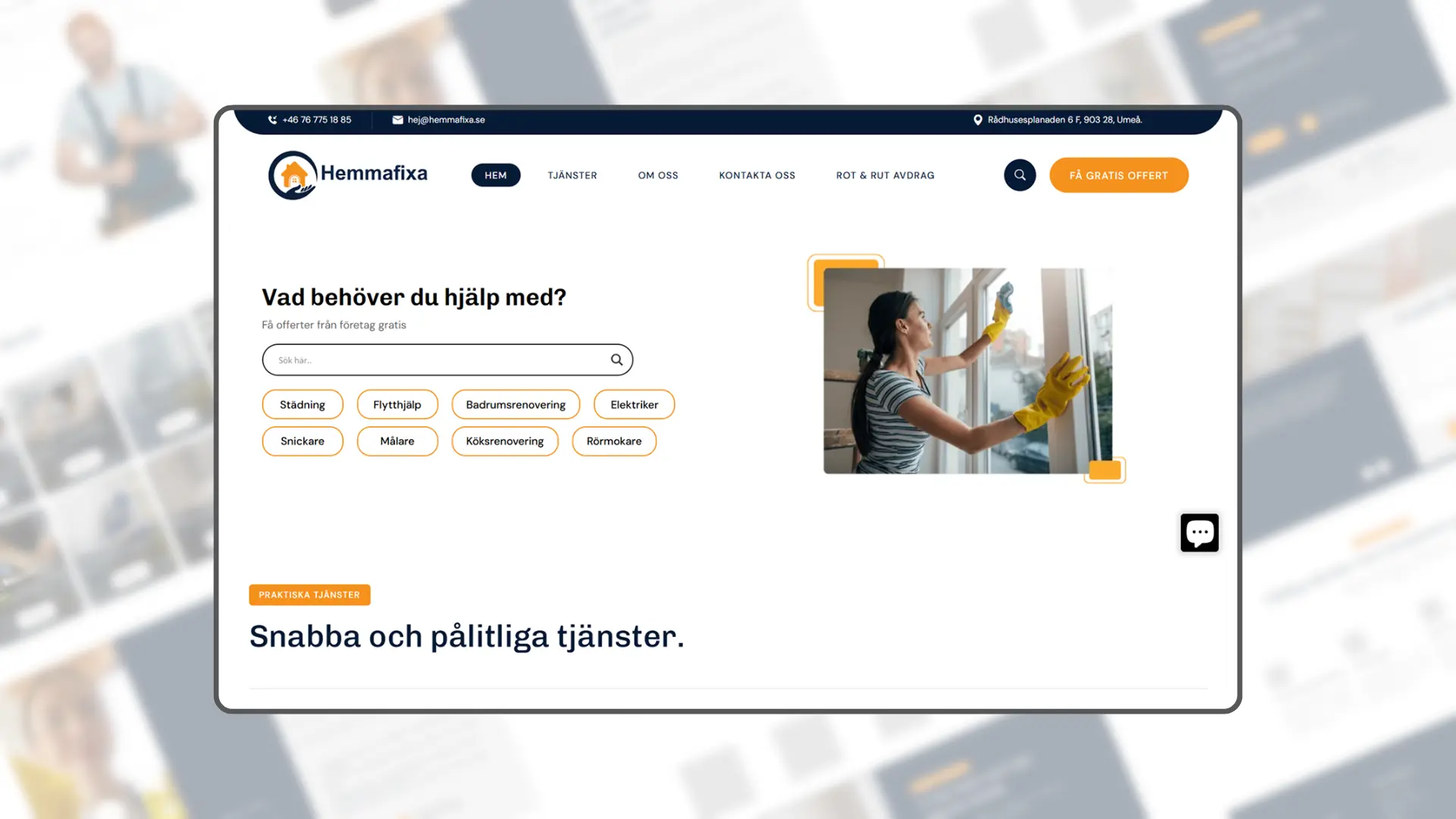 Hemmafixa | Webbapp